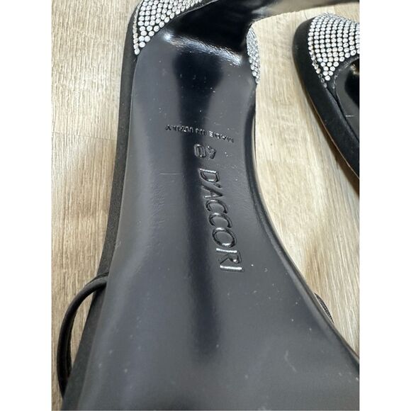 D’ACCORI Lust 100mm Crystal-strap Mules In Schwarz Size 40(10) $895 - Picture 14 of 14